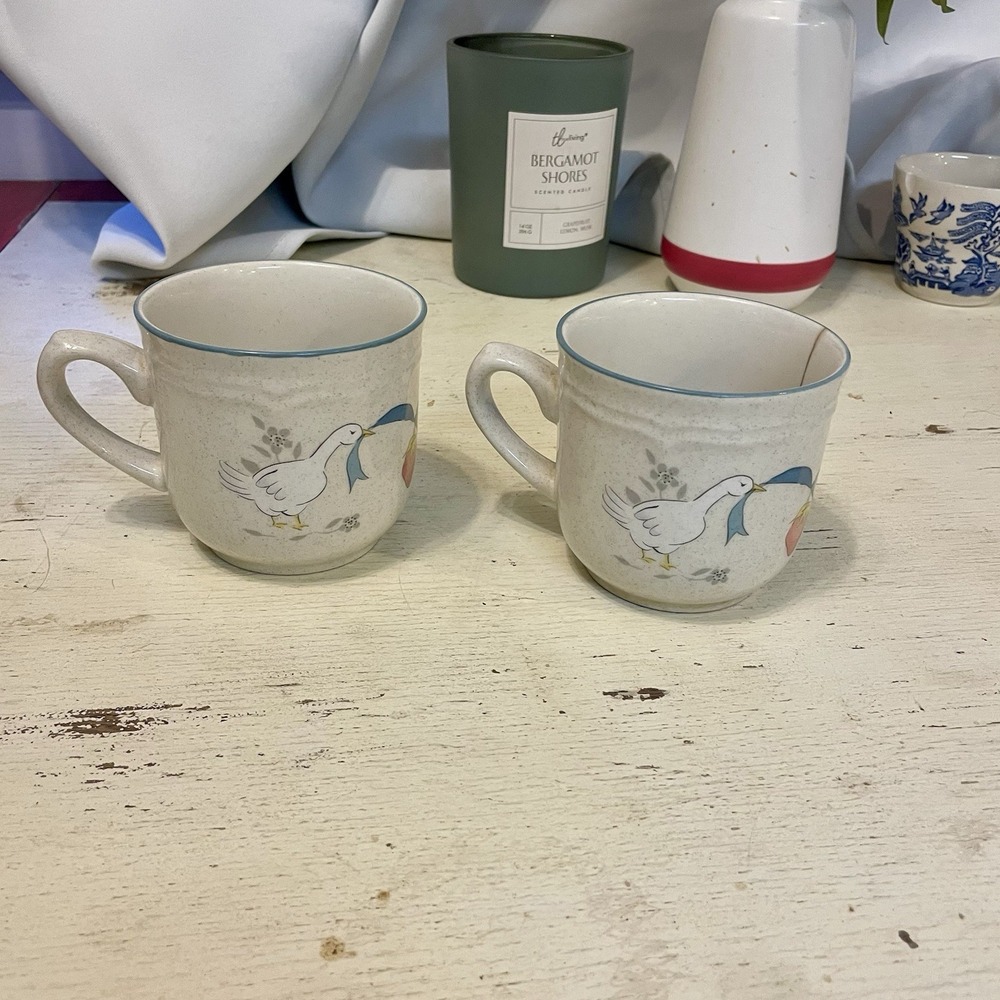 Vintage International China Stoneware Marmalade Mug Set Of 2